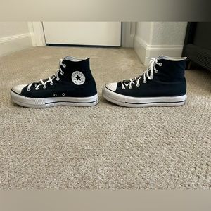 black platform converse